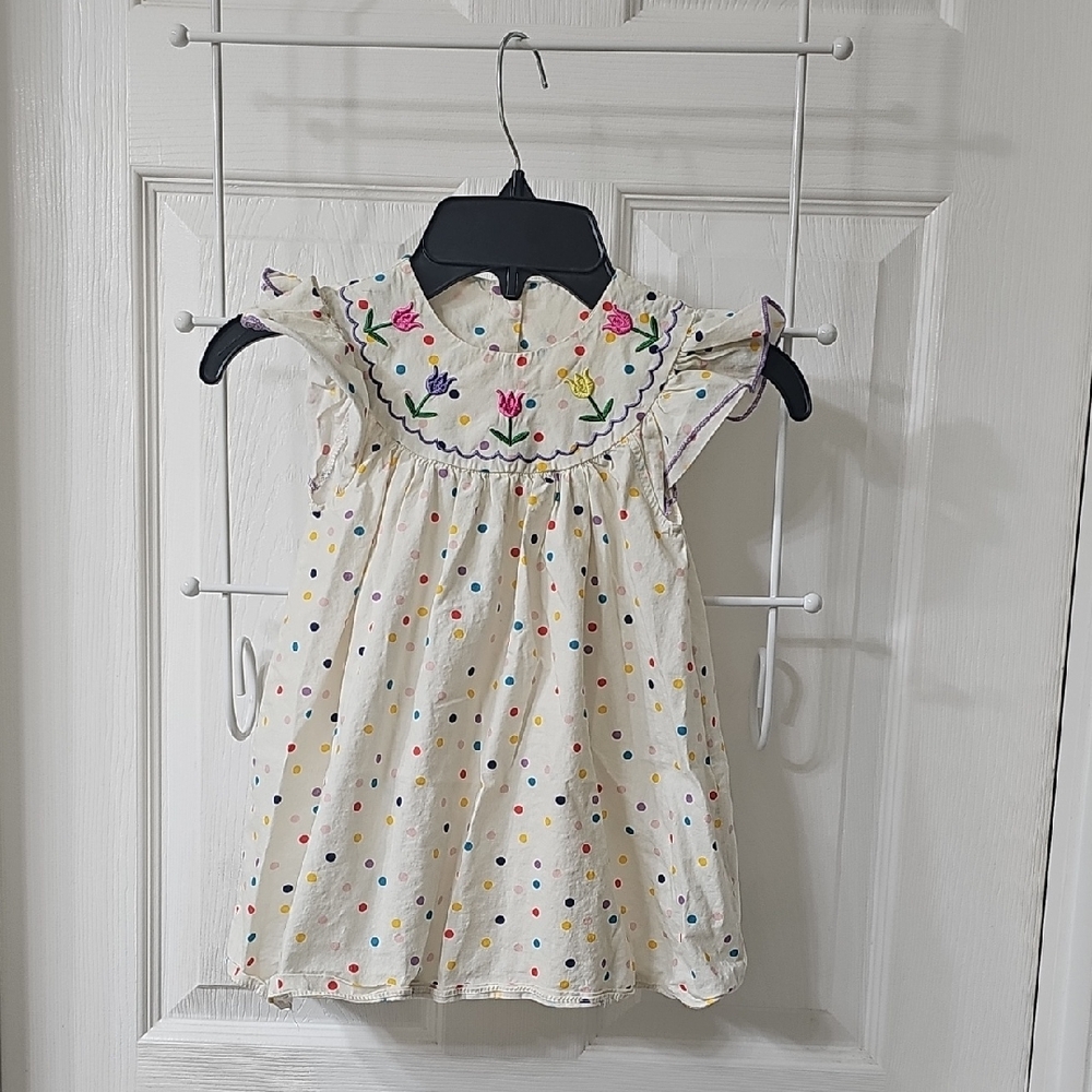 Source Unknown Colorful Polka Dot Little Girl's Dress Size 12-18 Months